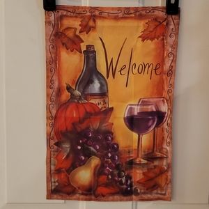 Welcome Wine Small Garden Flag